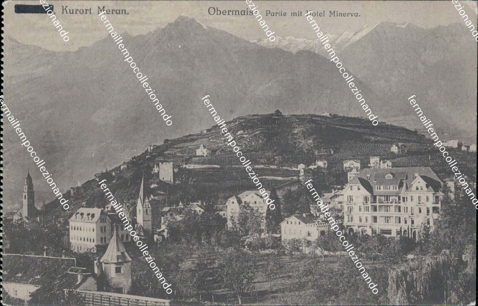 bm175 postcard kurart merano obermais merano province of bolzano