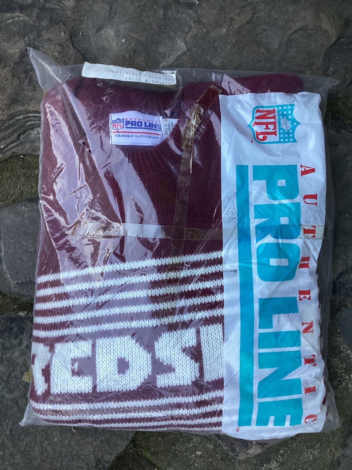 Original 1980s Sears NOS NFL XL Washington Redskins Proline Cliff Engle Sweater