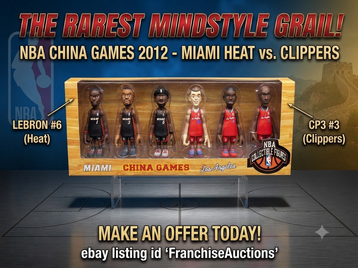 Mindstyle NBA China Games 2012 Figures Set Miami Heat Clippers Rare 6 Pack