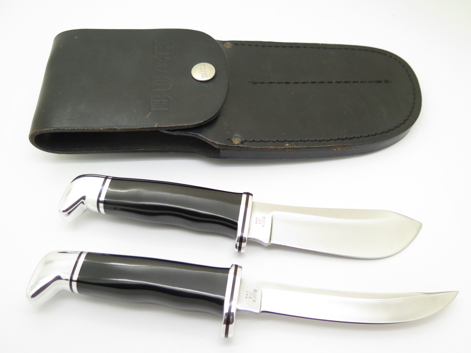 Vintage 1972-86 Buck 115 Twin Sportsman Set 103 118 Fixed Blade Hunting Knife Vintage 1972-86 Buck 115 Twin Sportsman Set 103 118 Fixed Blade Hunting Knife