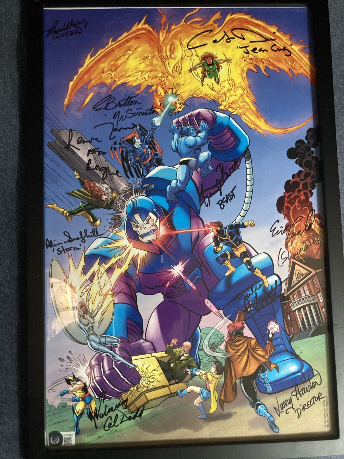 X-Men ‘97 Framed Art Print Signed 10x. Authenticated By Beckett Grading