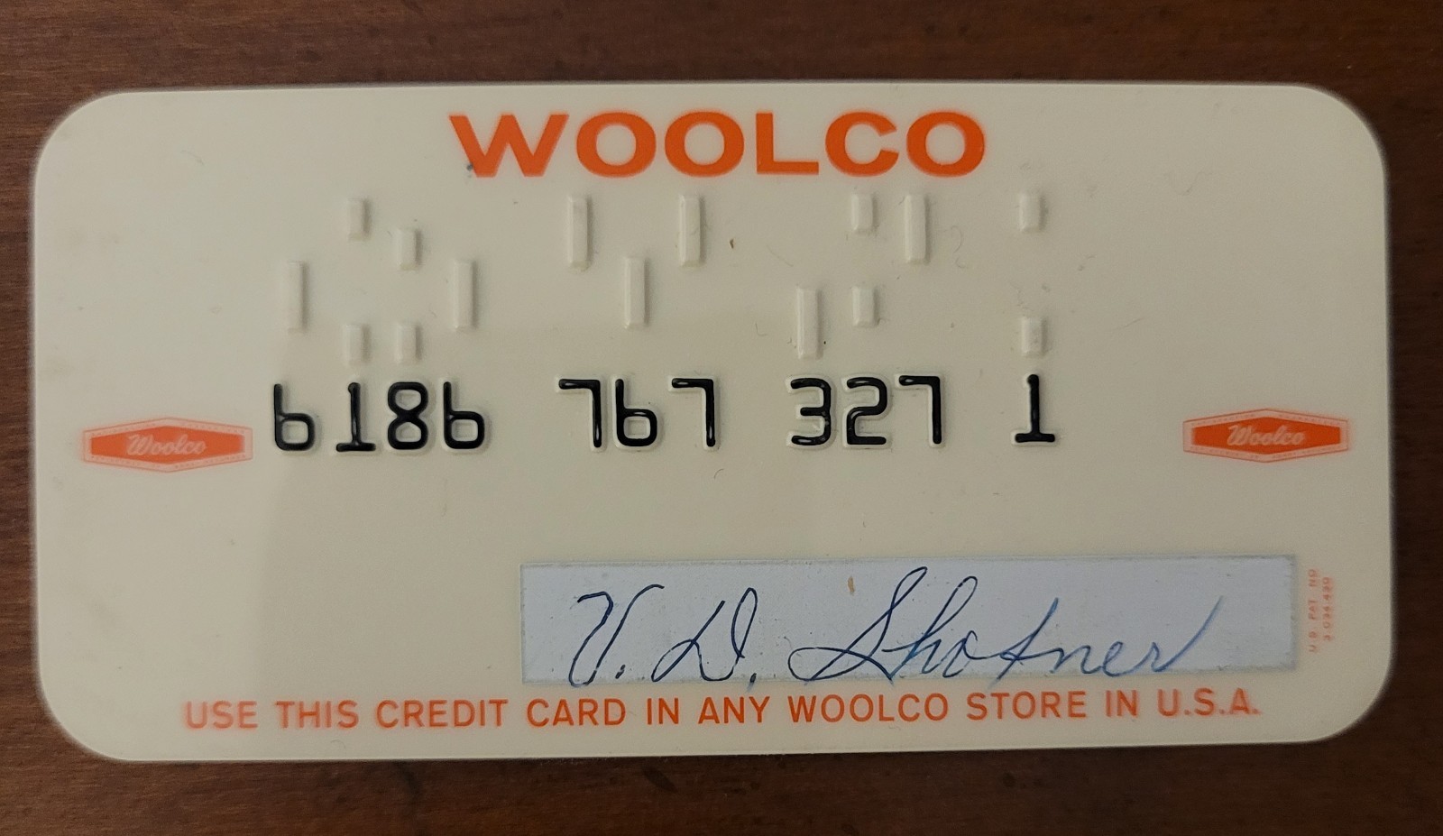 Vintage Woolco Department Store Credit Charge Card