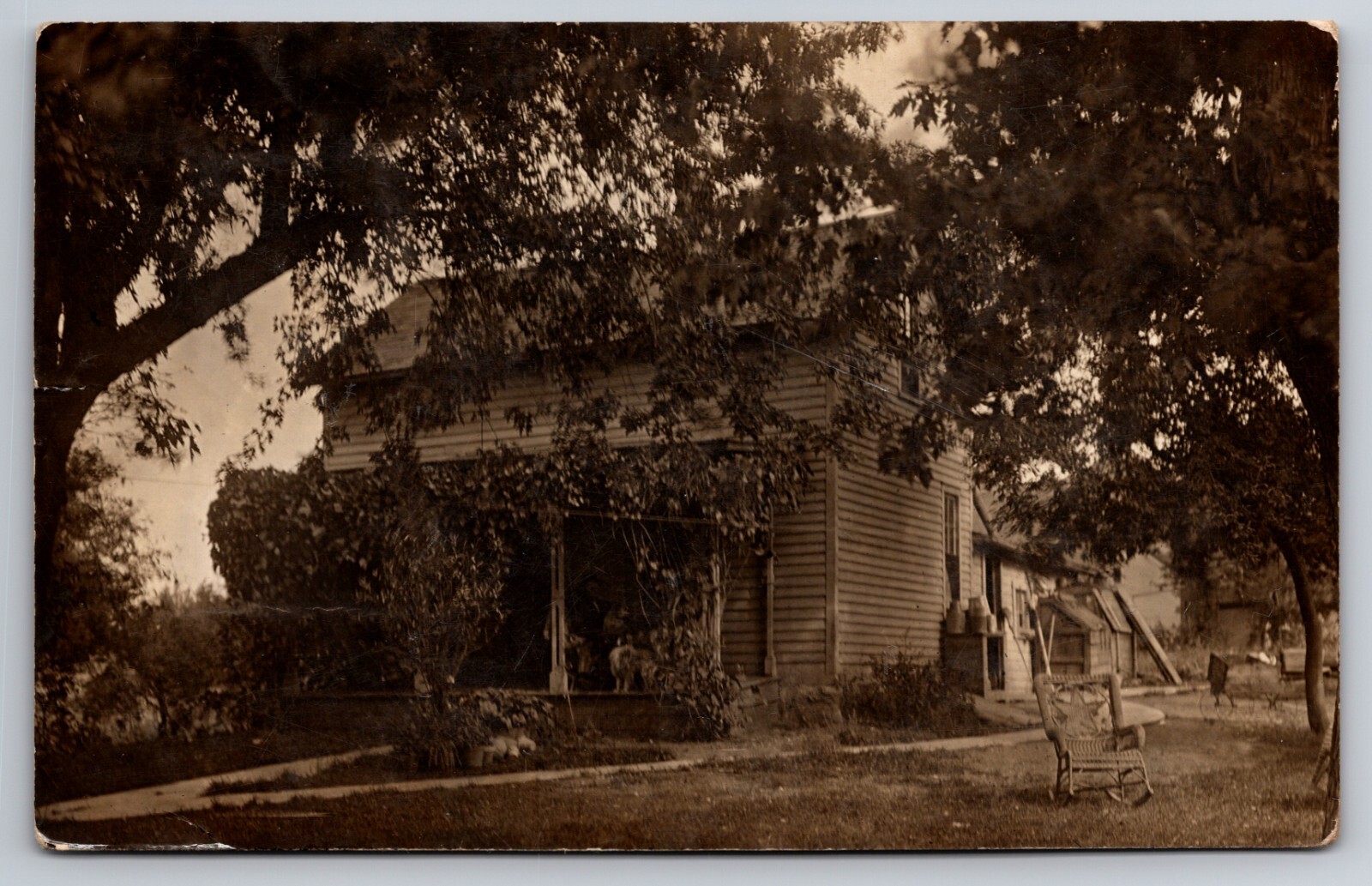 Old Home in Waseca Minnesota MN 1914 Real Photo RPPC