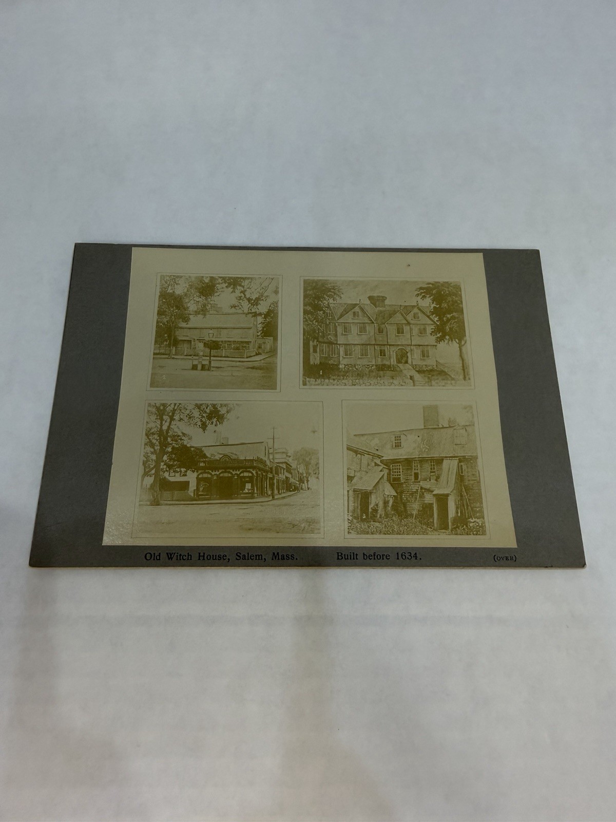 ANTIQUE 1902 UPTON & FRISBEE, E. N. PEABODY PHOTOGRAPH OLD WITCH HOUSE SALEM, MA