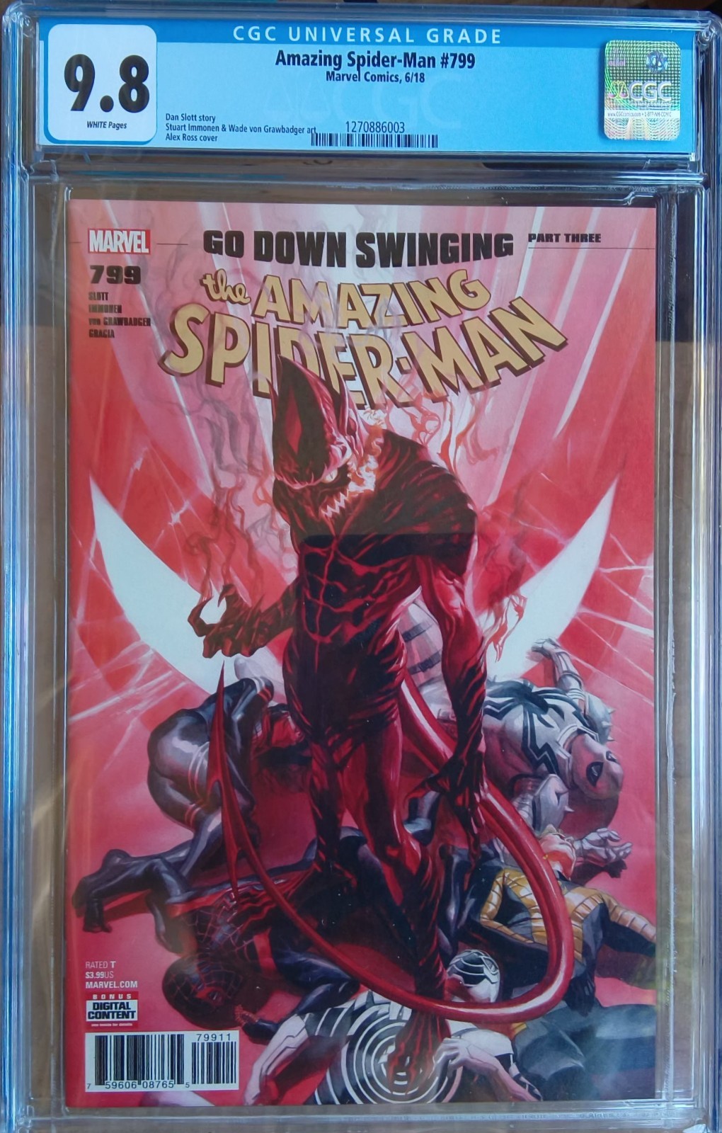 cgc 9.8 Amazing Spider-Man #799 2018 Alex Ross Cover