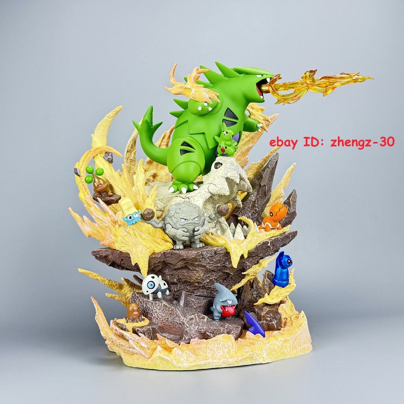 H33CM Tyranitar Statue Painted Figure Anime Model Collectible w/box Xmas Gift