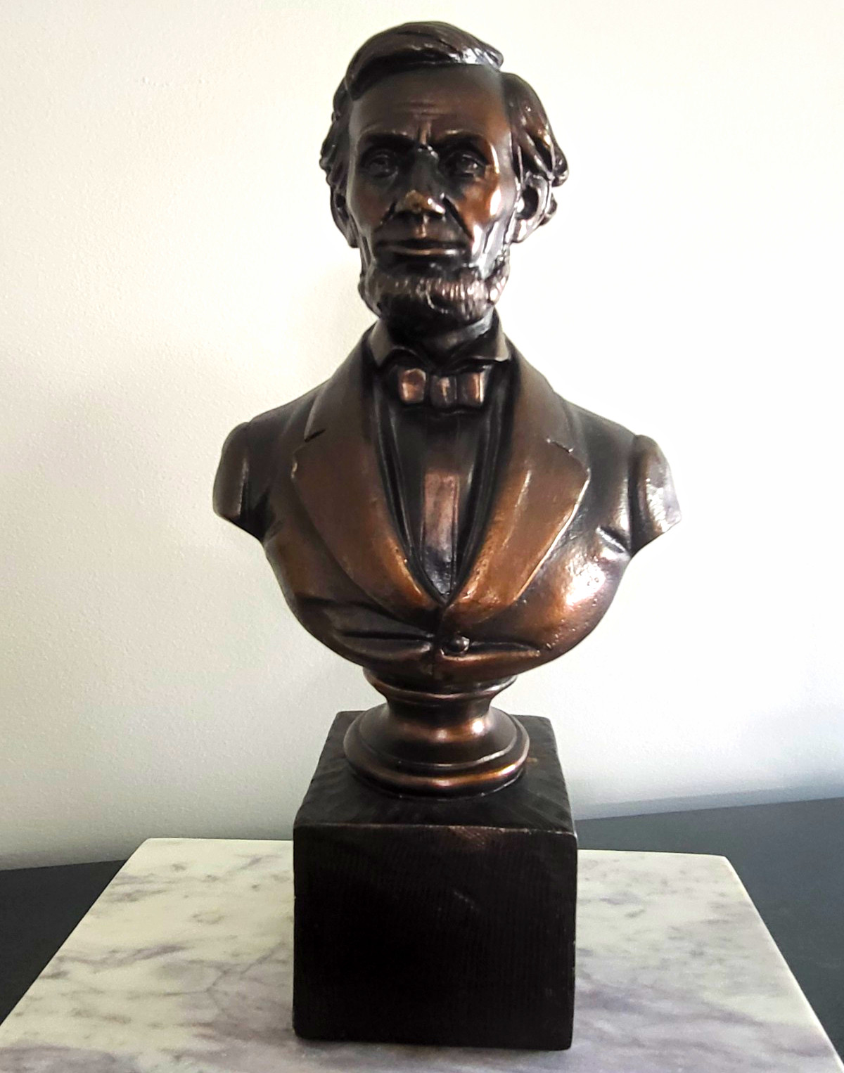 Vintage Abraham Lincoln Bronze Color Bust Statue