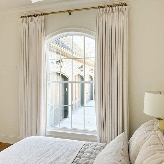TWOPAGES Liz Linen Drape Pleated Curtains (2) 40\