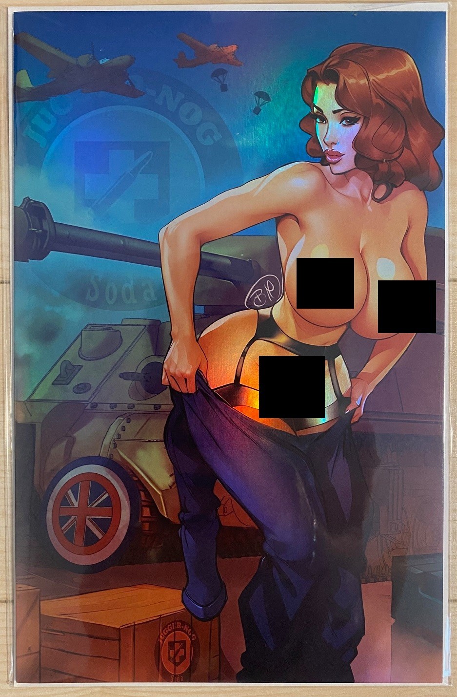 Duty Calls Girls #1 Brian Miroglio Peggy Carter Full Virgin Foil LTD 20