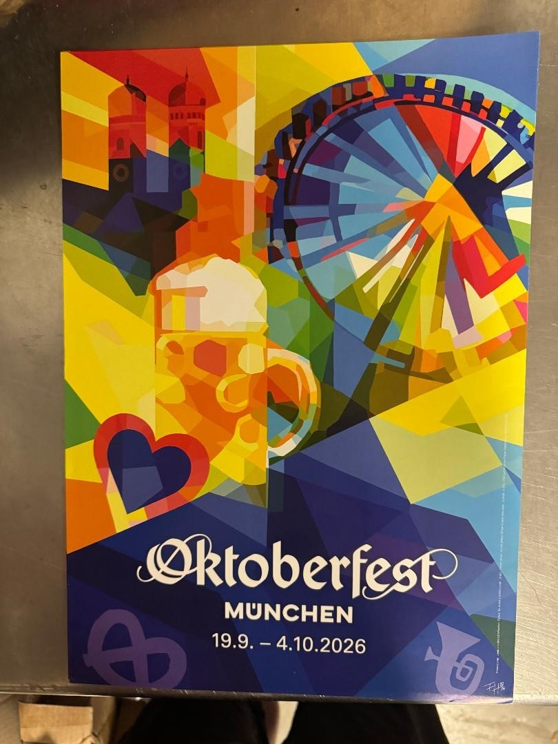 THE NEW 2026 OKTOBERFEST MINI POSTER BRAND NEW FROM MUNICH GERMANY