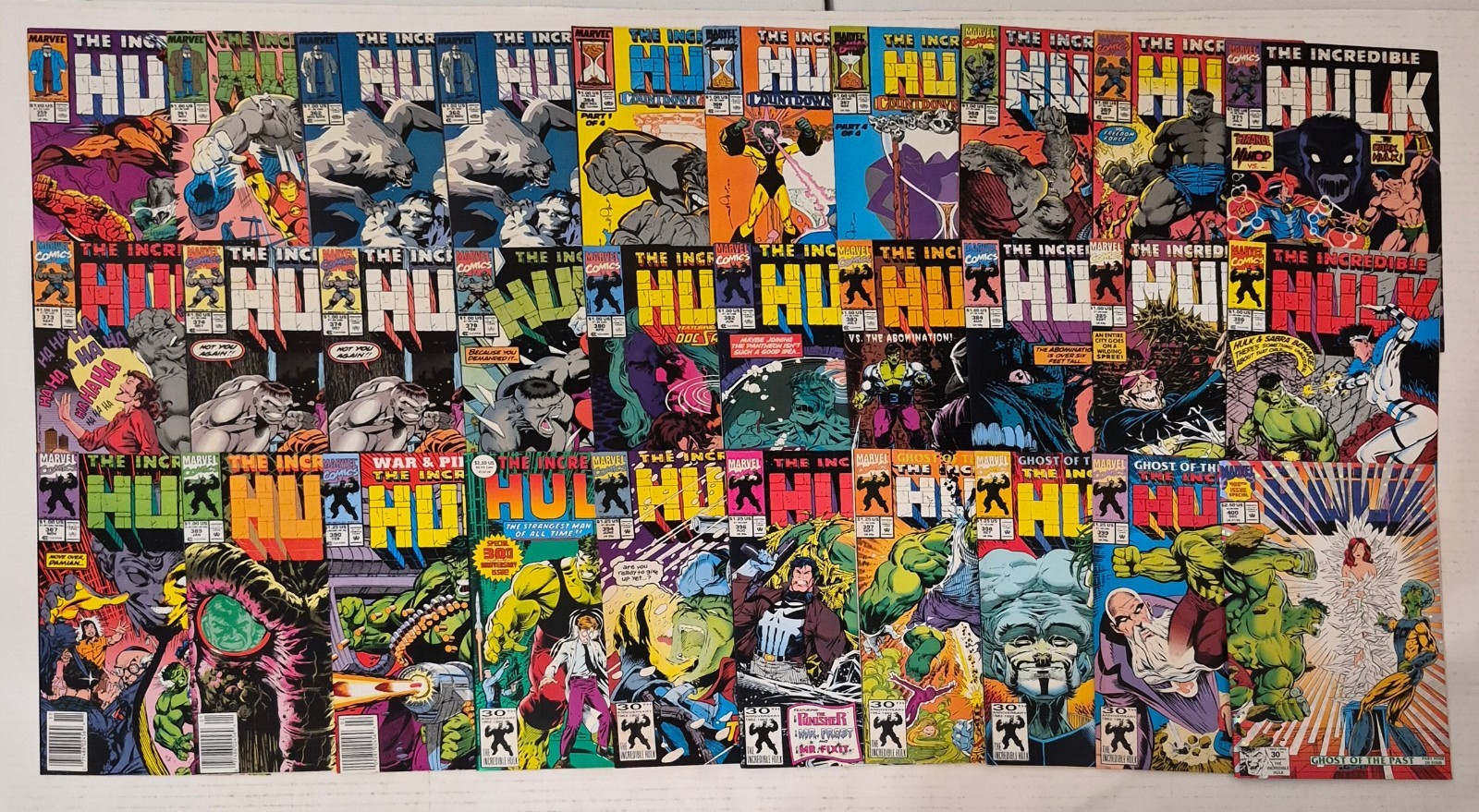 Incredible Hulk Copper Age Lot (30) #359-400*NM VF Sam Keith Art 1988 High Grade