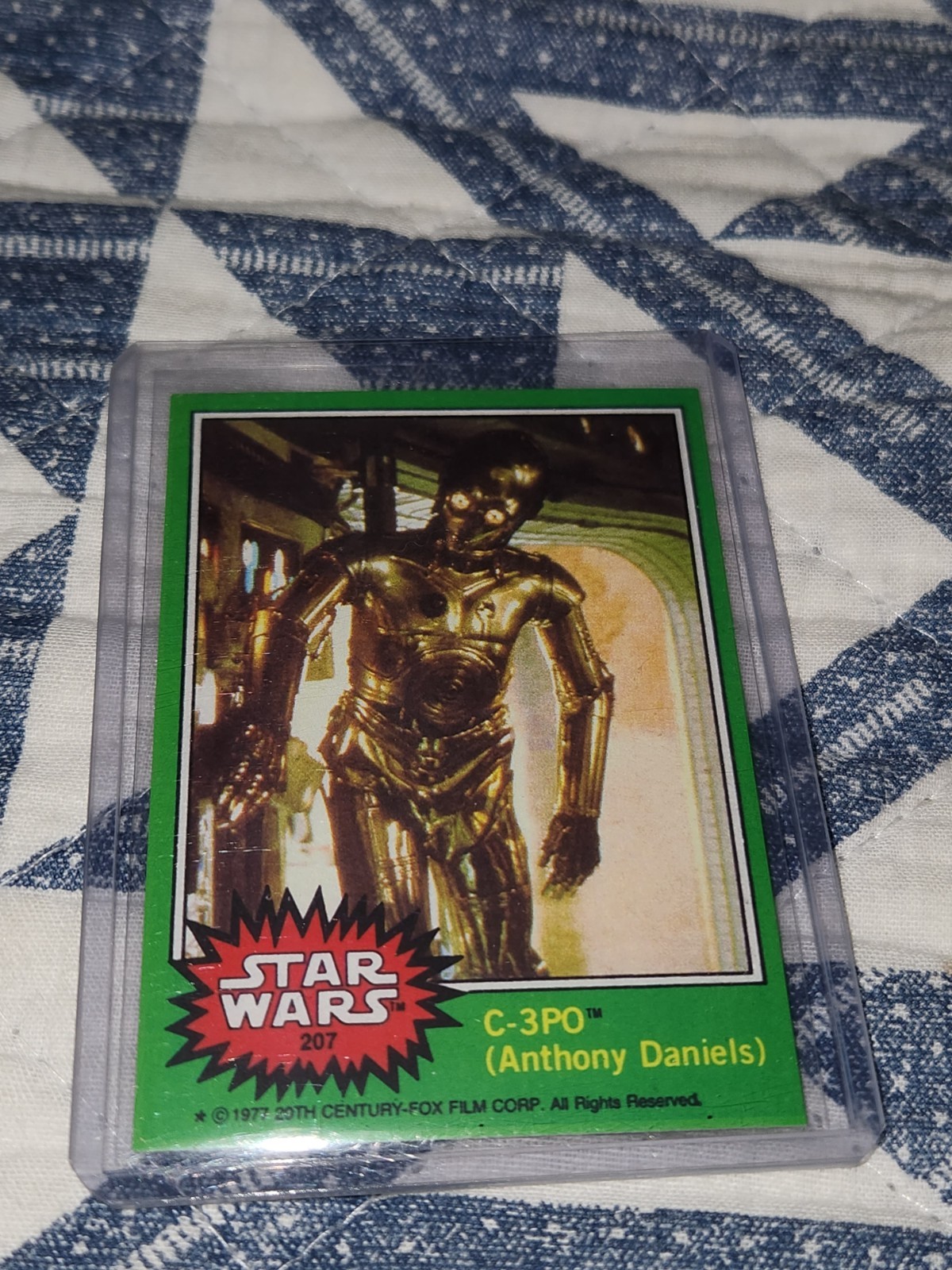 Vintage 1977 Topps Star Wars 207 C-3PO Anthony Daniels Corrected Version Card 