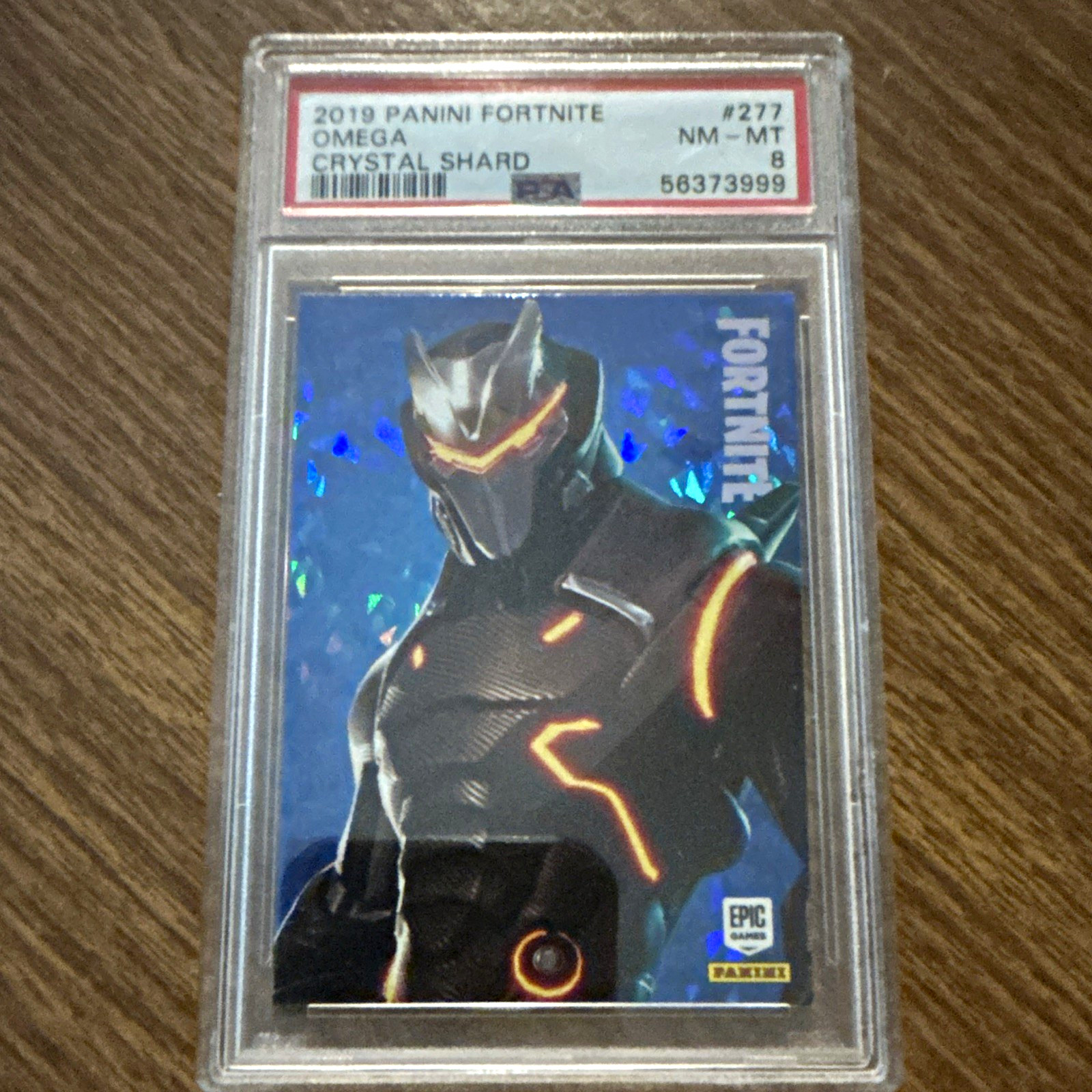 Panini 2019 Fortnite Omega Crystal Shard #277 Hologram PSA 8 Cert 56373999