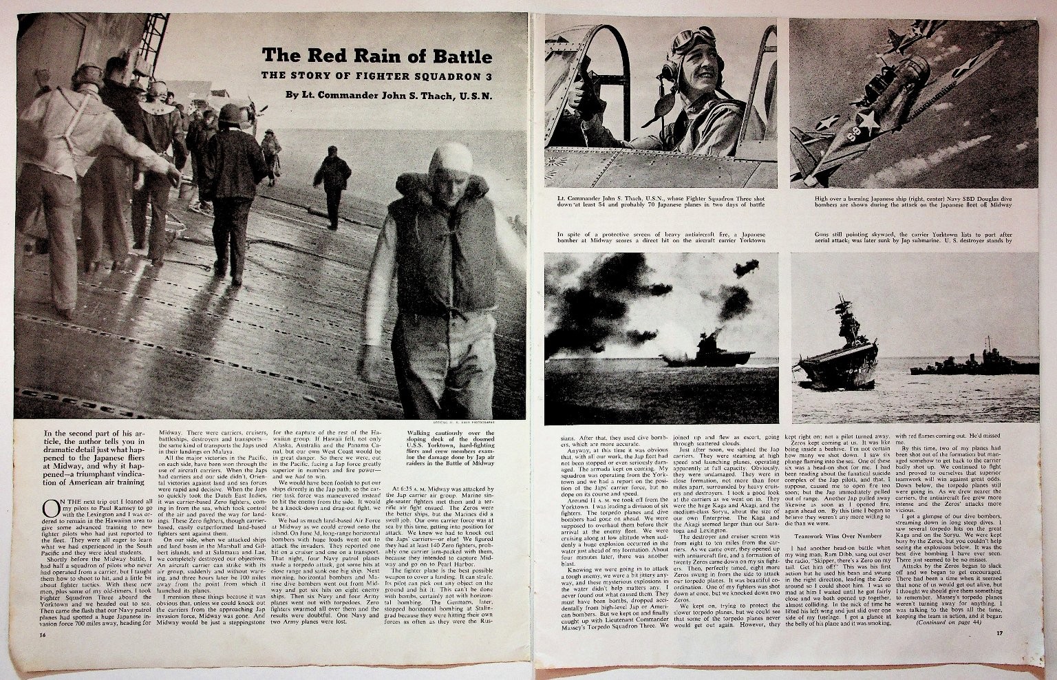 Collier\'s 1942 Original Print Article The Red Rain of Battle 10x13 WWII