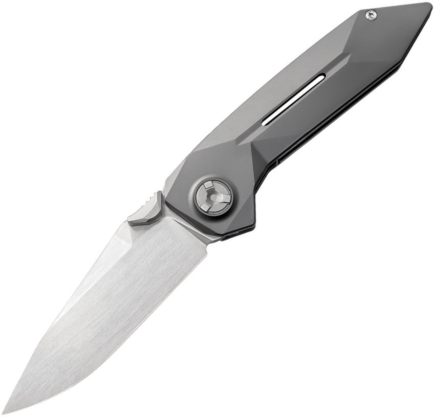 KniClad Knives Summit Linerlock Dark Gray Titanium Folding S35VN Knife K0022