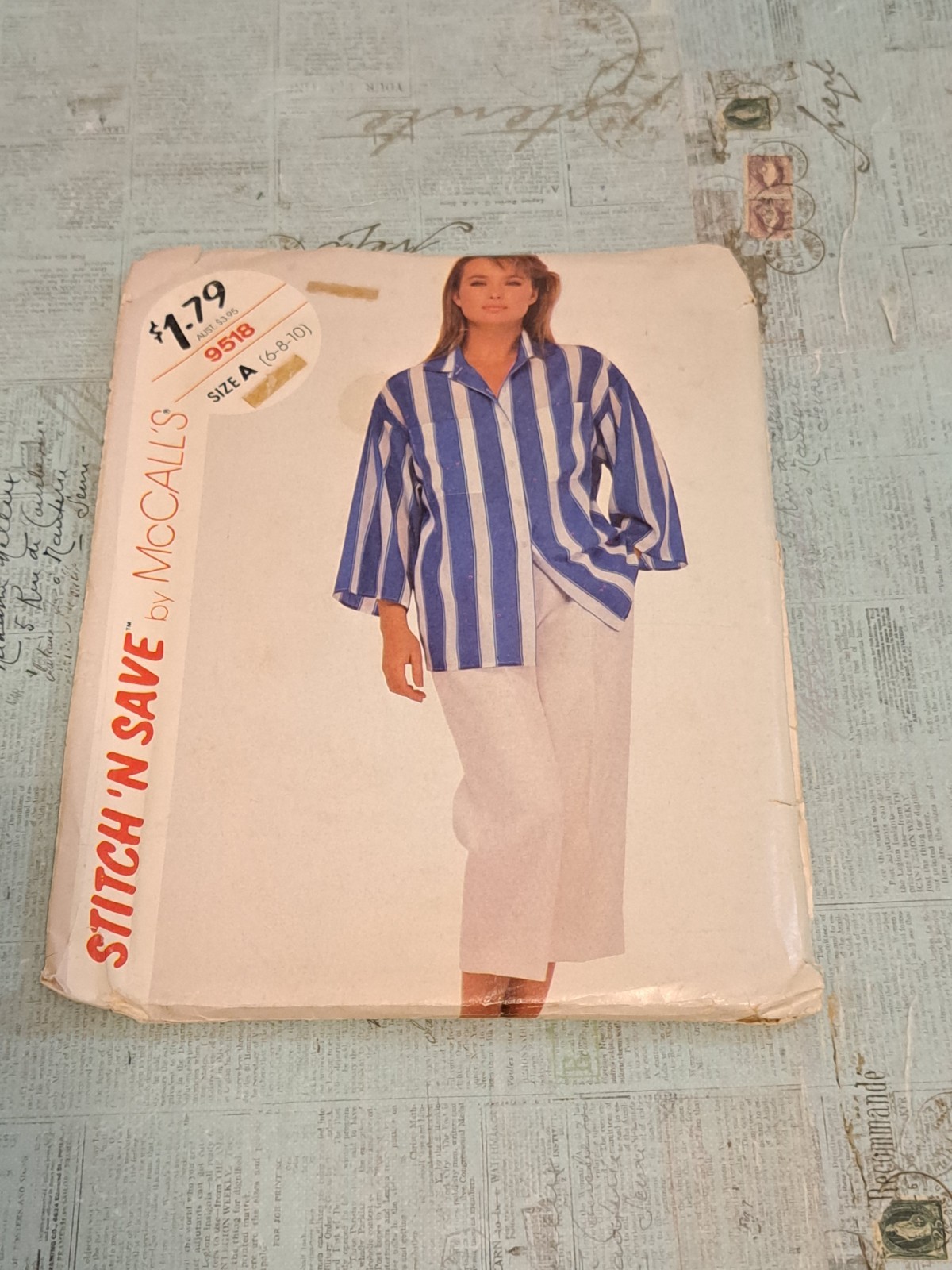 McCalls Pattern 9518 Stitch \'N Save   Misses 6-8-10 Previously Cut 