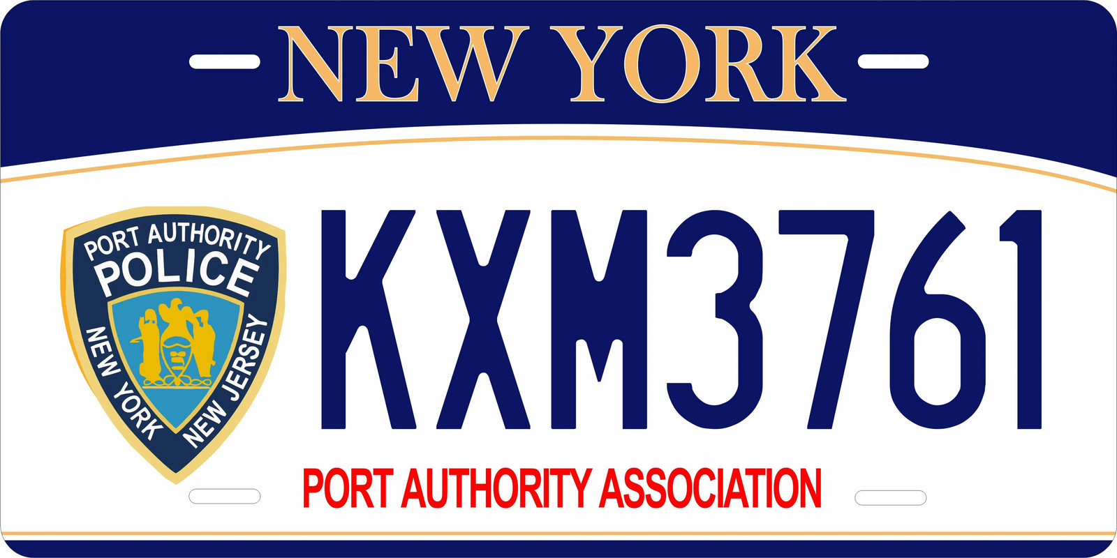 New York Port Authority Association Personalized Novelty License Plate Auto Bike