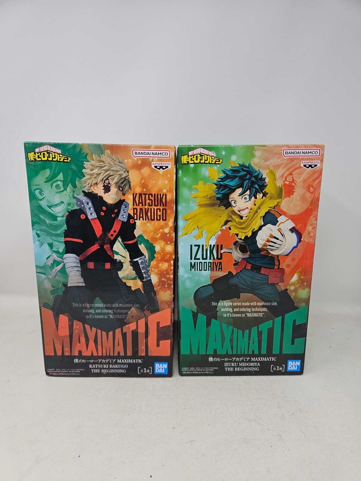 BANPRESTO My Hero Academia Maximatic Bakugo Midoriya Figures New Boxed