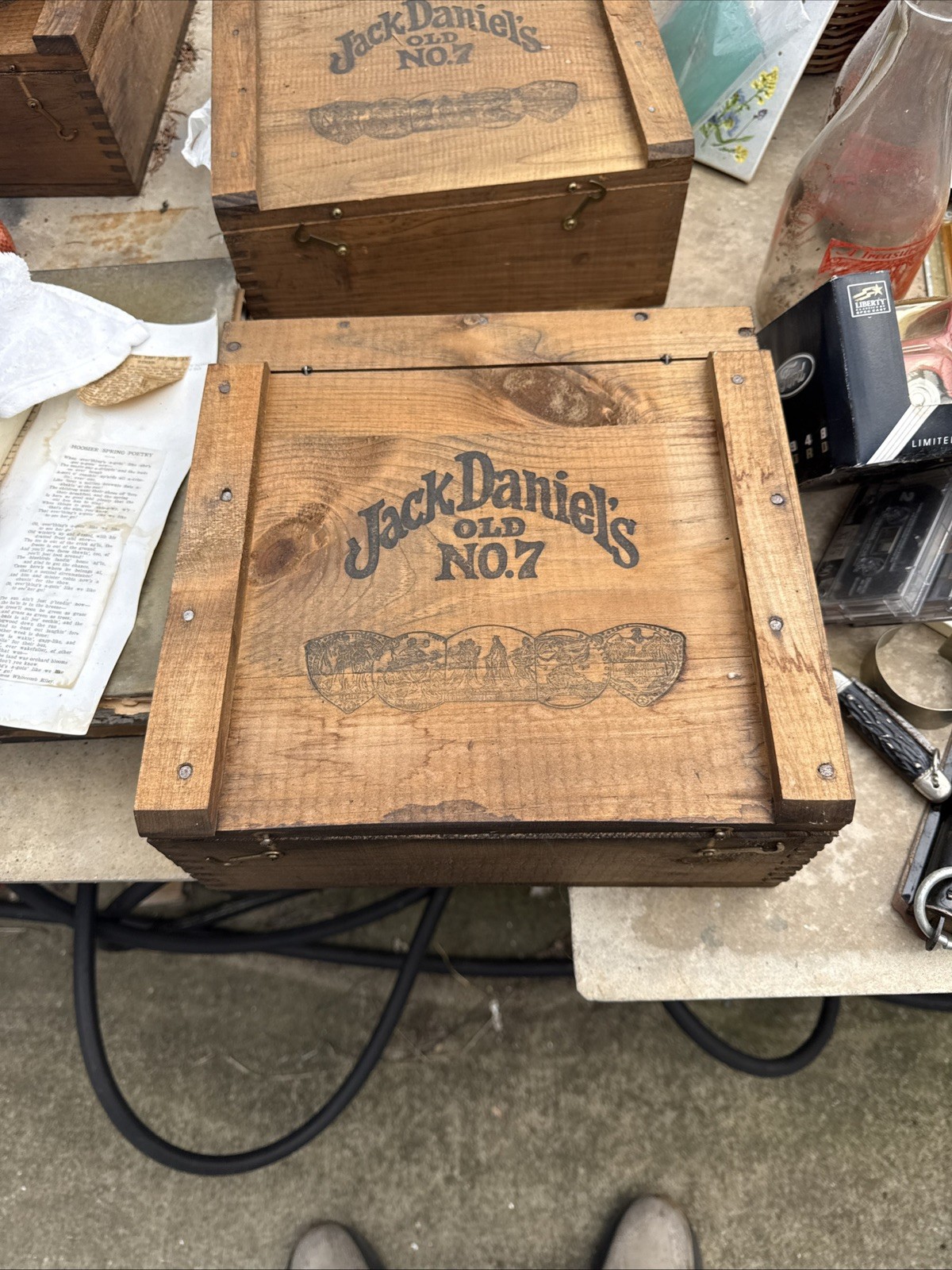 Vintage Jack Daniel’s Old No. 7 Wooden Crate Box Lem Motlow Prop. Lynchburg Tenn