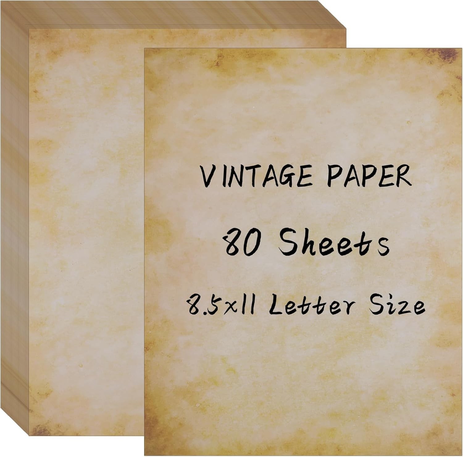 80 Sheets Vintage Aged Parchment Paper, 8.5\
