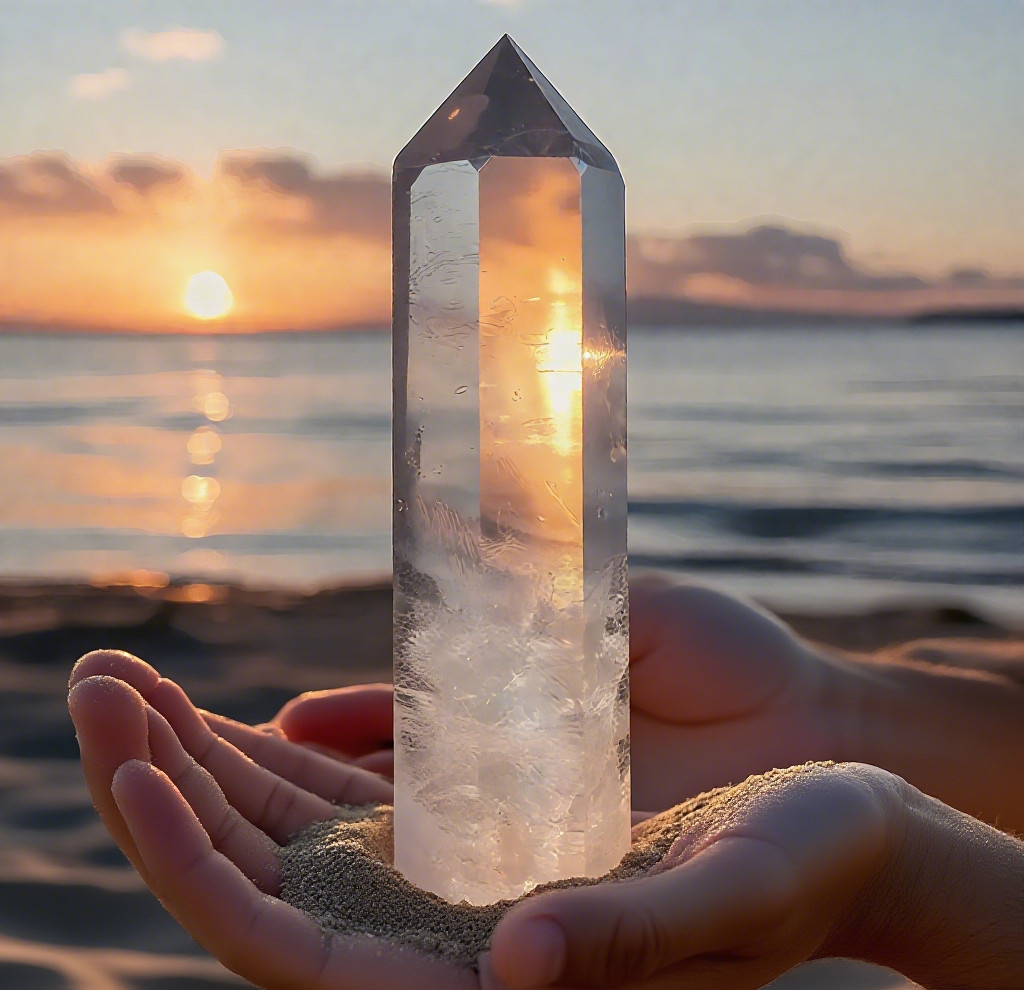 Natural Clear Quartz Tower Point Crystal White Crystal Obelisk Healing Crystal