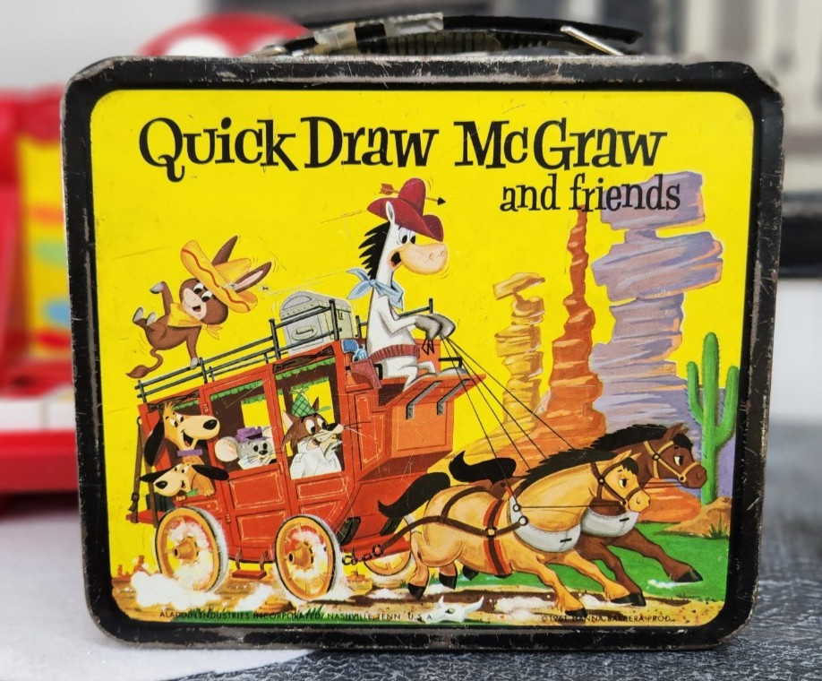 Vintage 1961 Huckleberry Hound Quick Draw McGraw Lunchbox