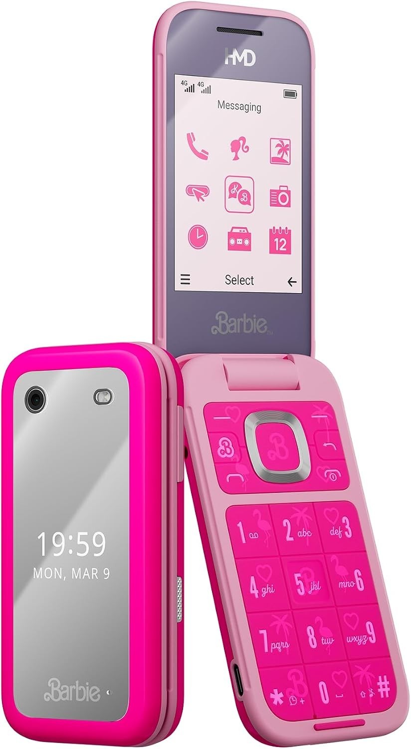 Barbie Phone | Flip | Unlocked | International Version | Pink