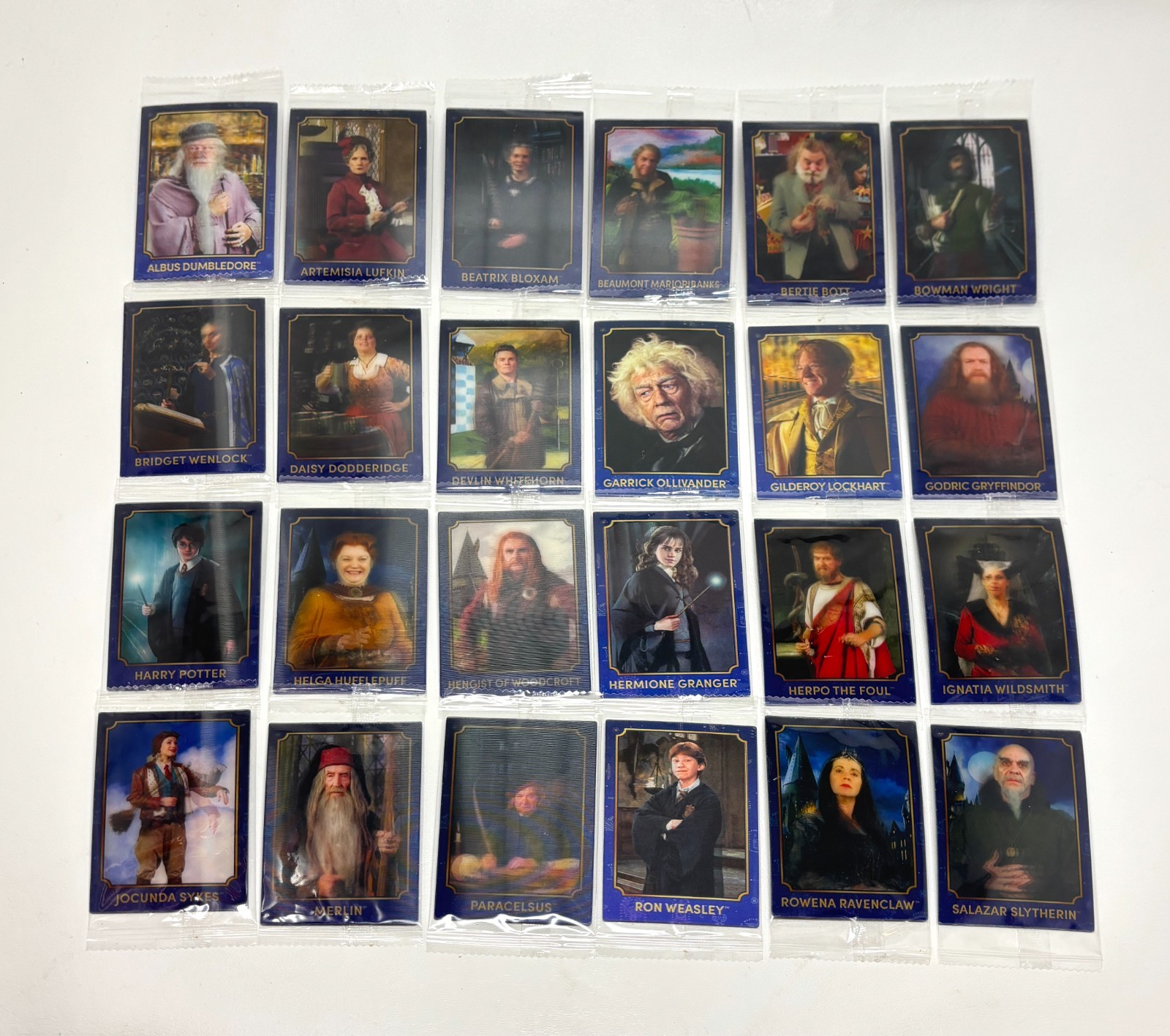 Harry Potter Chocolate Frog COMPLETE 24 Lenticular Card Set (2025 Blue) SEALED
