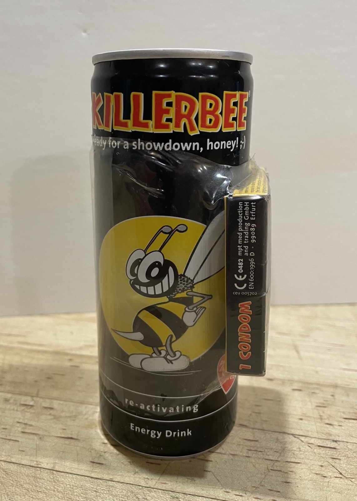 Killer Bee Energy Drink empty can Very Rare