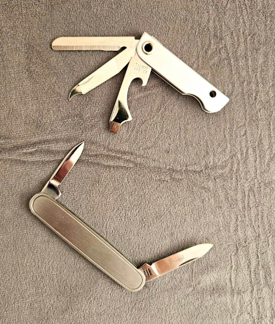 Vintage Stainless Steel Pocket Knife & Multi-Tool Lot of 2 Folding Knives.