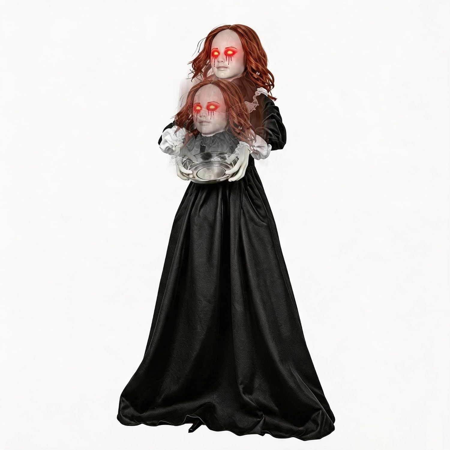 5.3FT Halloween Animatronics Standing Maid Decorations Outdoor 5.3FT Halloween Animatronics Standing Maid Decorations Outdoor