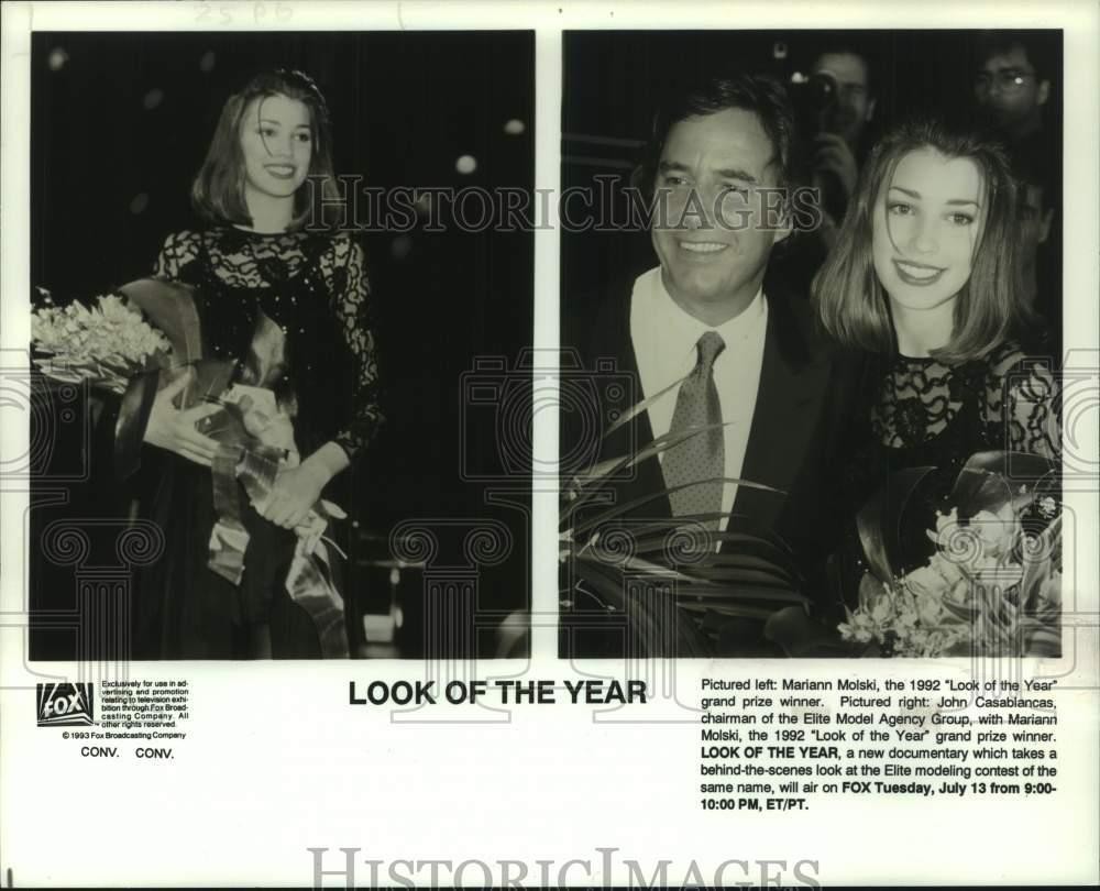1993 Press Photo John Casablancas with Marian Molski the 1992 \