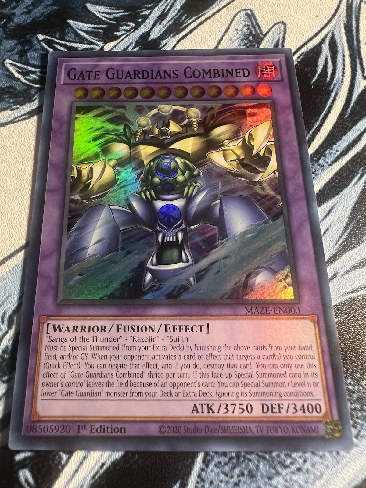 Yugioh NM Gate Guardians Combined - MAZE-EN003 - Super Rare - 1st Editi