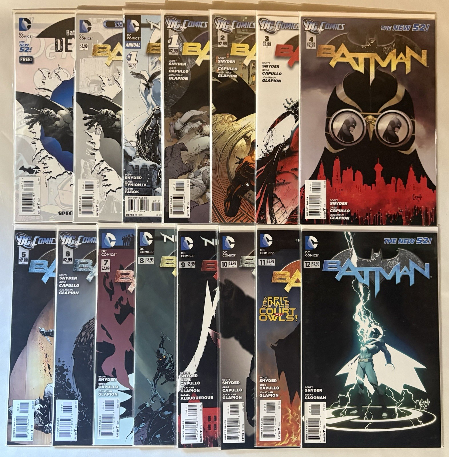 BATMAN NEW 52 - #0-12 + Detective Comics First Court Of Owls