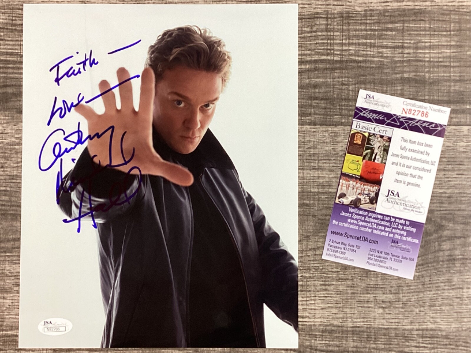 (SSG) Rare ANTHONY MICHAEL HALL Signed 8X10 Color \