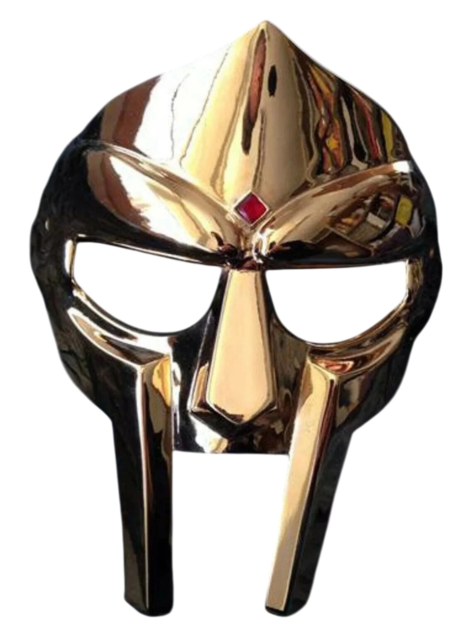 Christmas 18G Steel Brass Face Armor MF Doom Gladiator Mask Handmade