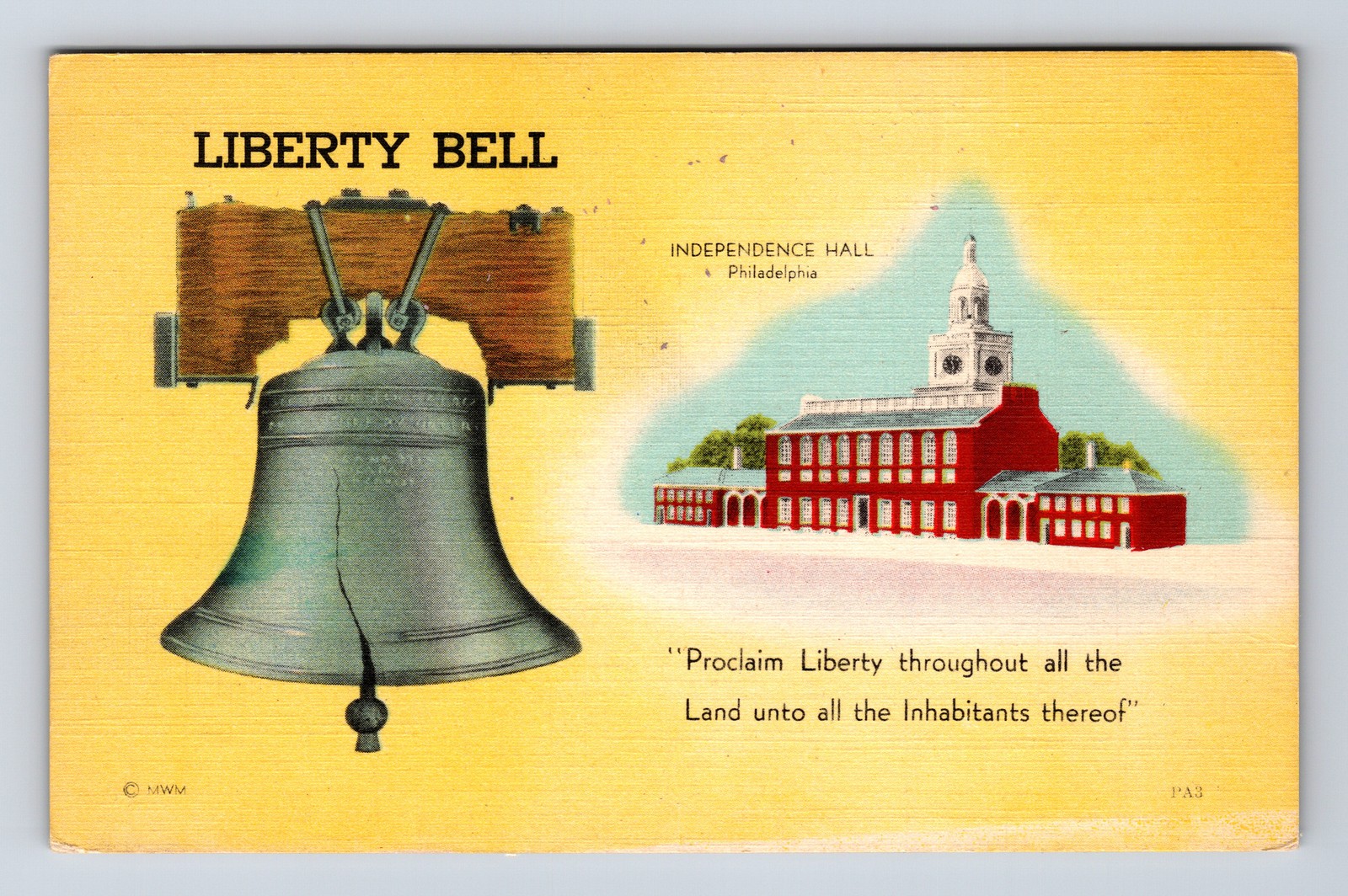 Liberty Bell Independence Hall Philadelphia PA Postcard