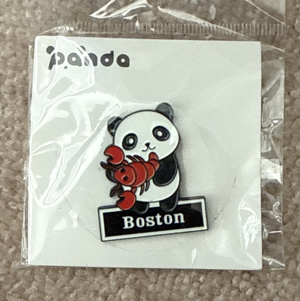 Panda Fest Boston Commemorative Pin Panda With Lobster