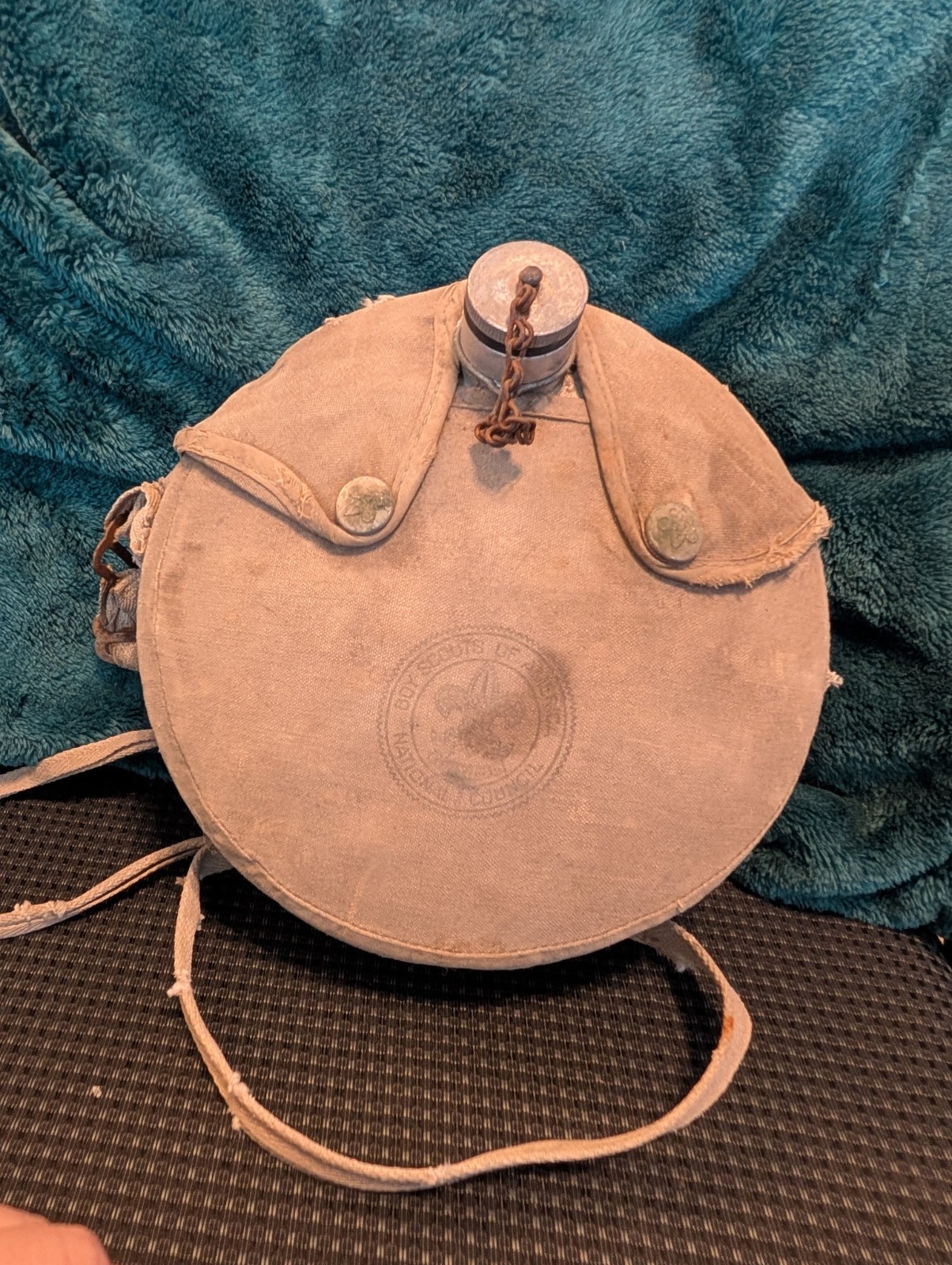 VTG 1960s BOY SCOUTS OF AMERICA REGAL CANTEEN W/ COVER & STRAP