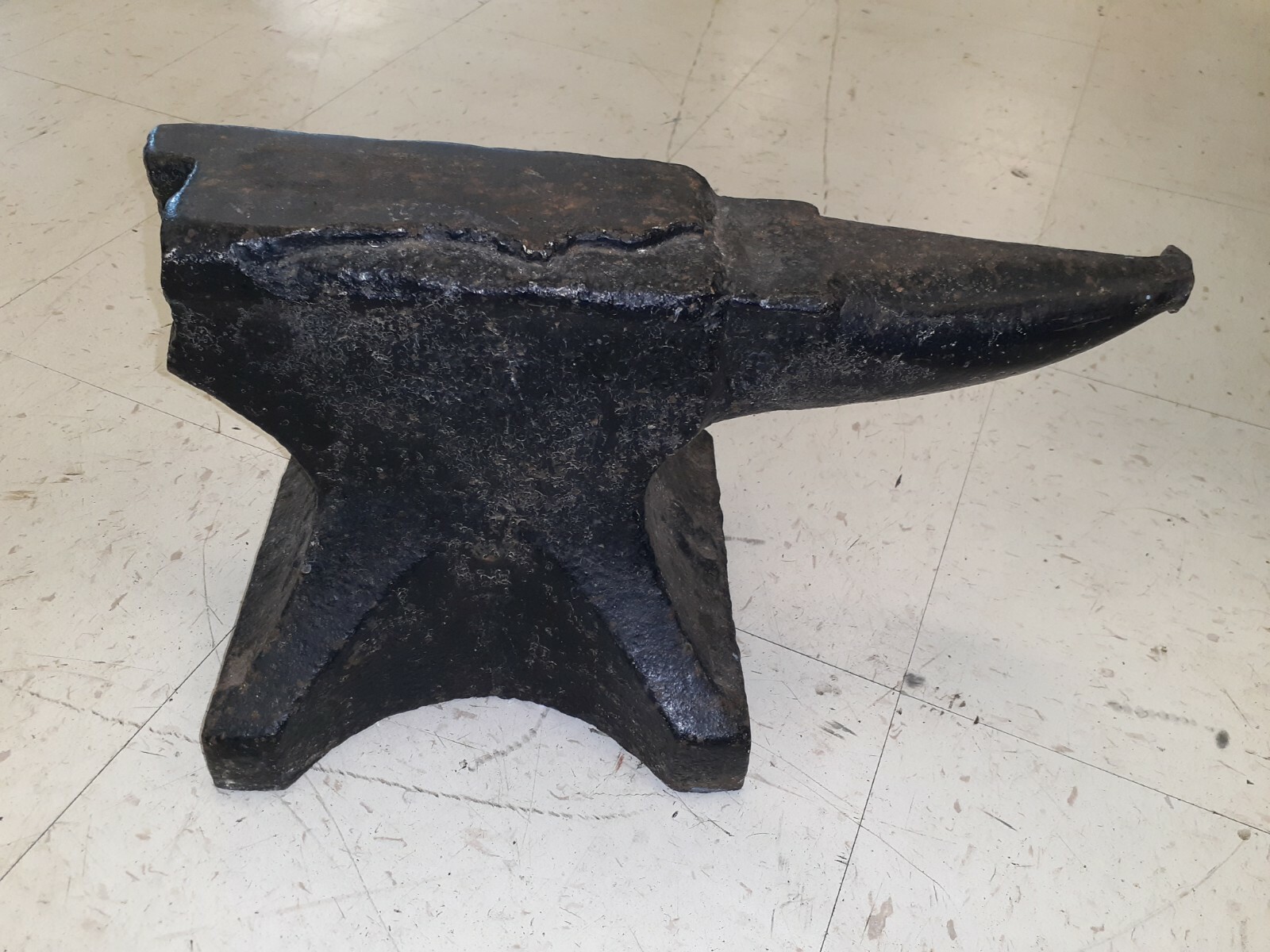 ANTIQUE FISHER ANVIL Blacksmith Hand Forged Old Dated 1891, c-x