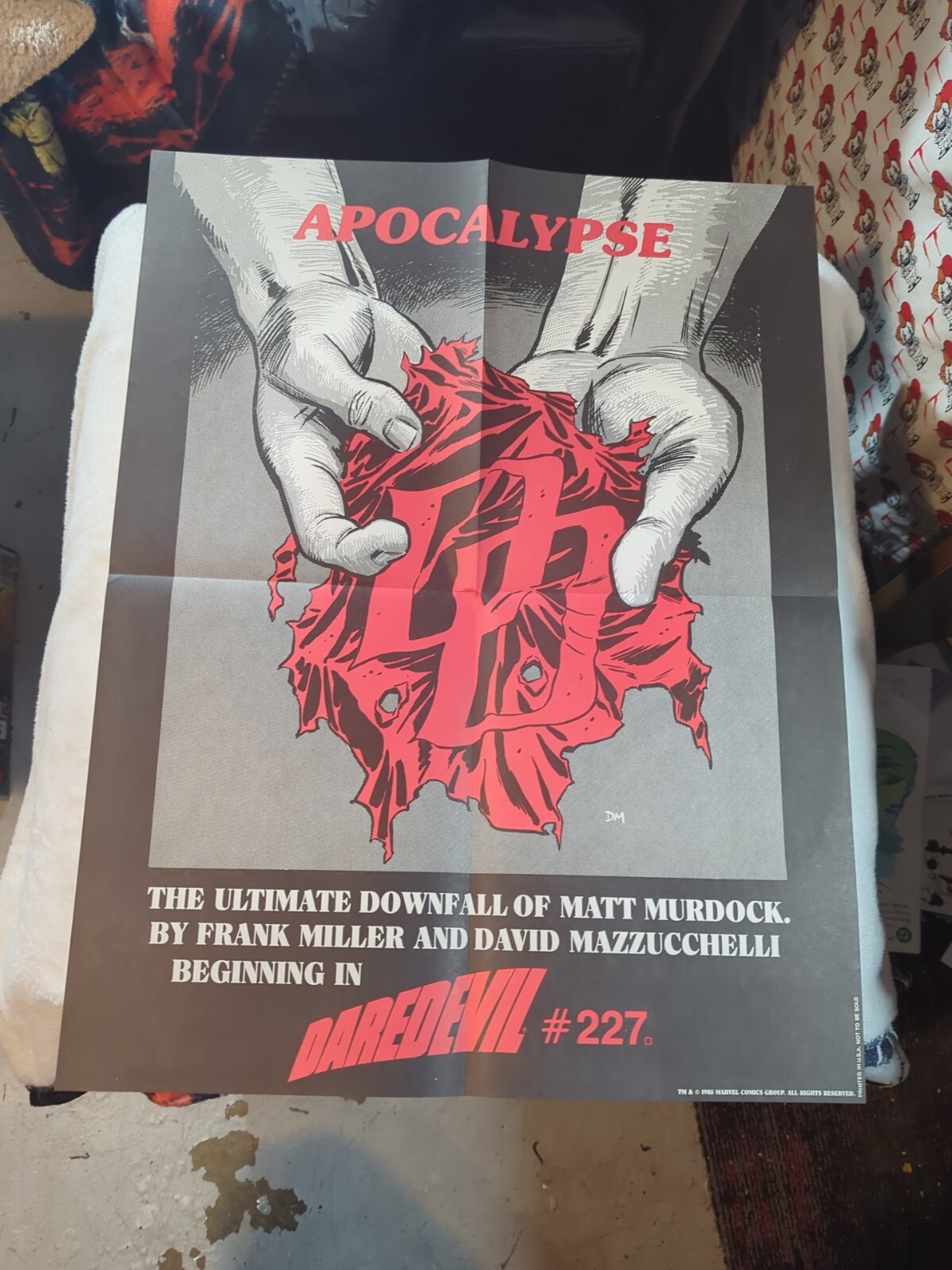 APOCALYPSE: DAREDEVIL#227: PROMO POSTER: 1985: MILLER: F PLUS