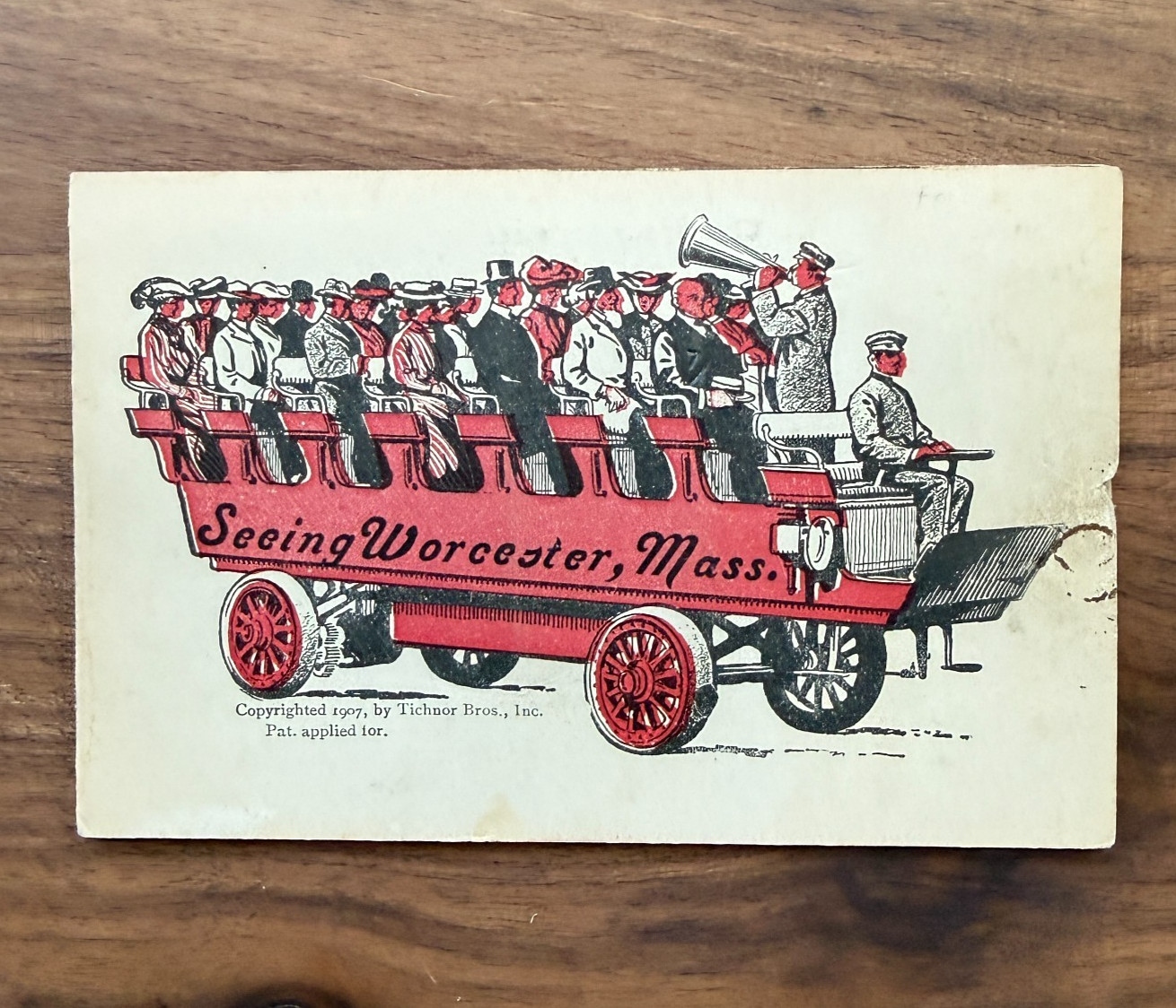 1907 Tichnor Novelty Fold Out Postcard Seeing Worcester Mass White City RARE