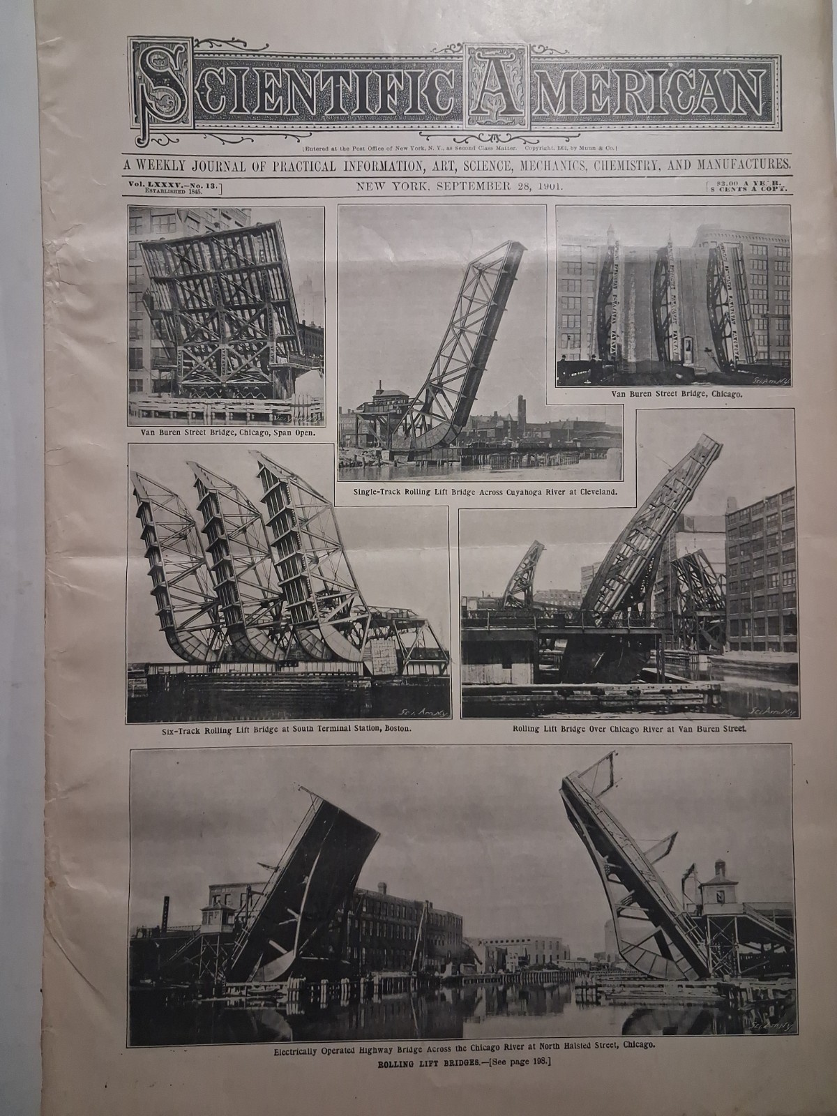 1901 CHICAGO BRIDGES Victorian ELECTRIC Scientific American