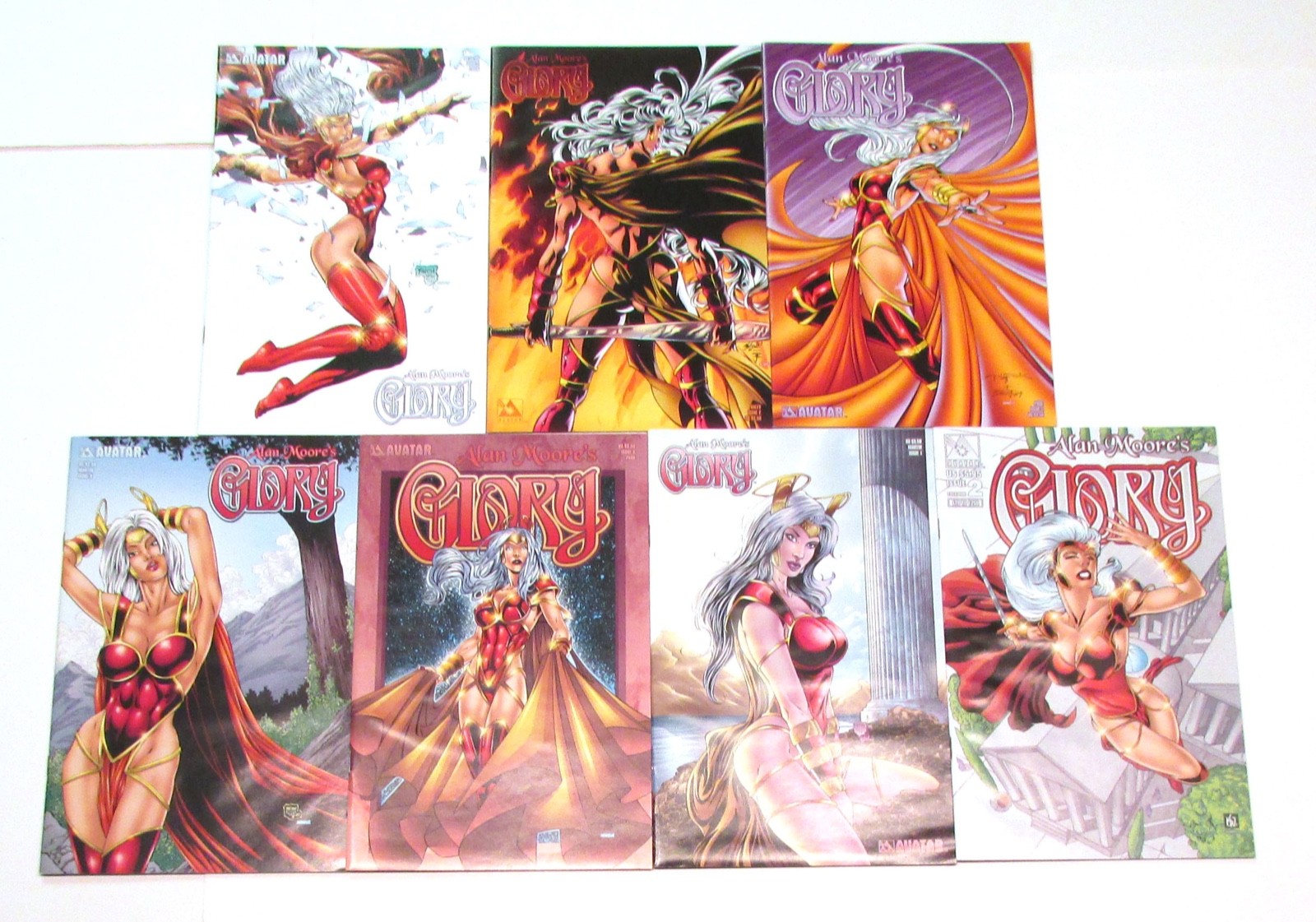 Glory #0-2 Set F, Alan Moore, With Variants, Avatar Comics 2001