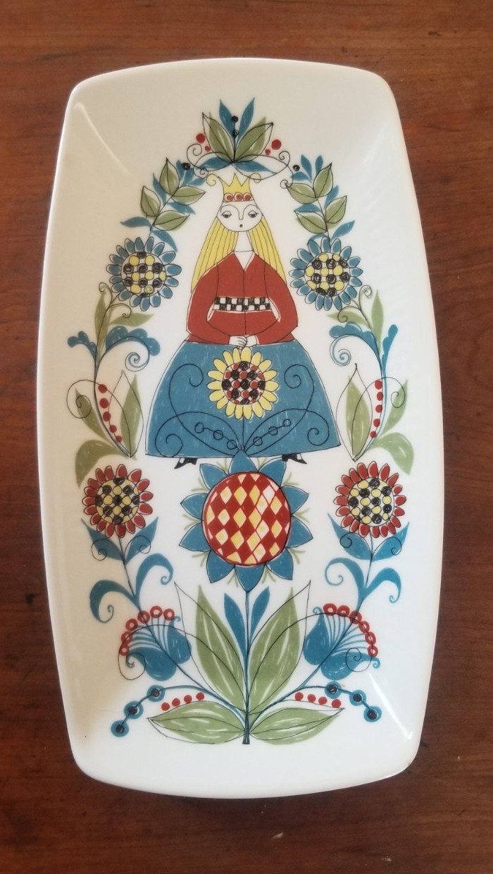 Vtg Figgjo Flint Saga Serving Tray Norske Design Made In Norway Scandinavian 