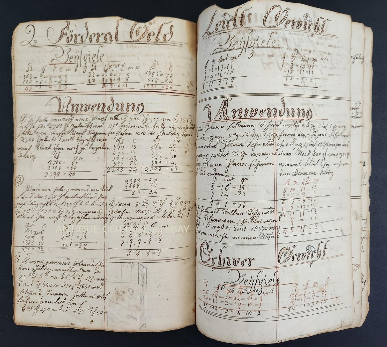 1824 antique MATH CYPHER lebanon co pa SOLOMON KREIDER fraktur art GERMAN cipher