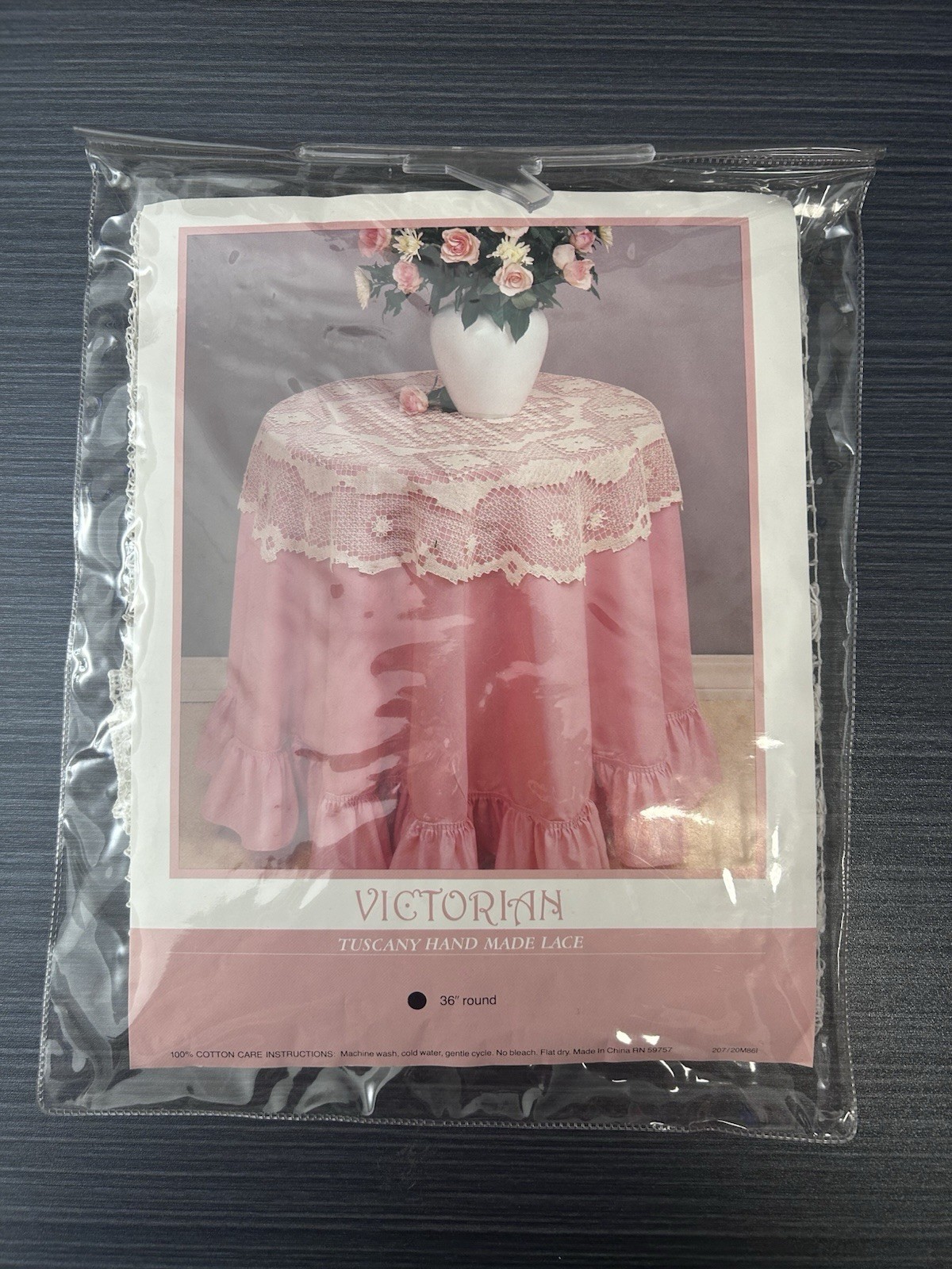 Vintage Tuesday Morning Handmade Victorian Lace 36” Round