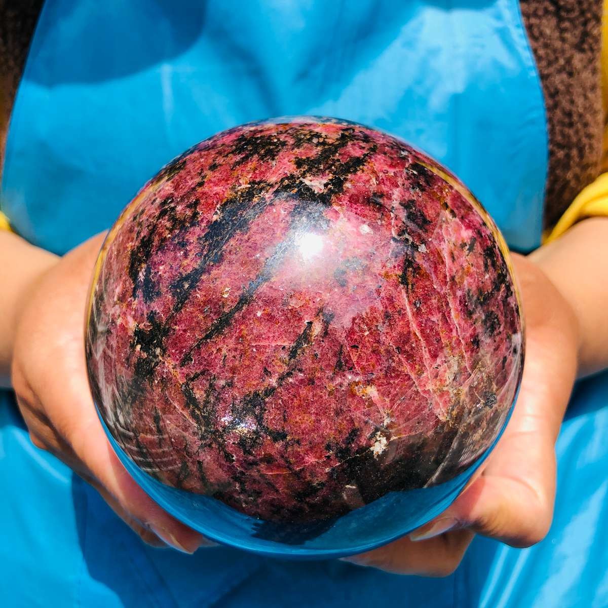 5.98LB Natural Rose Grey Crystal Ball Quartz Crystal Reiki Healing Gemstone 4771