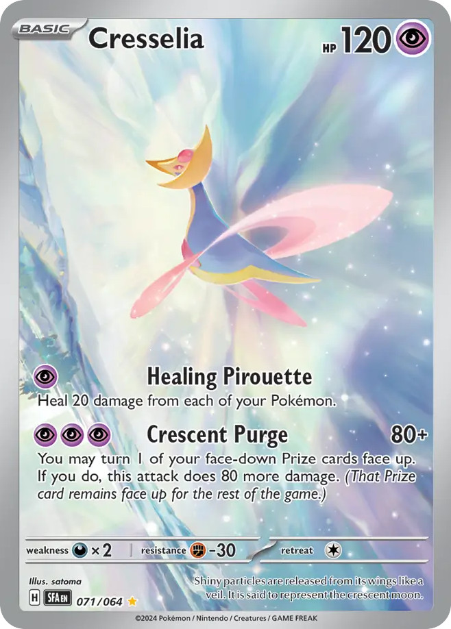 Pokemon Cresselia 071/064 Holo Illustration Rare Shrouded Fable NM