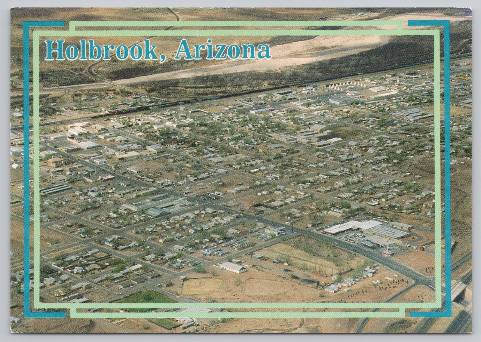 Postcard Holbrook Arizona City View Located on Route 66 Continental